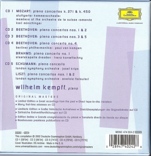 Wilhelm Kempff - The Complete 1950s Concerto Recordings (2002)