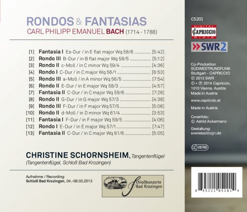 Christine Schornsheim - C.P.E. Bach: Rondos & Fantasias (2014)
