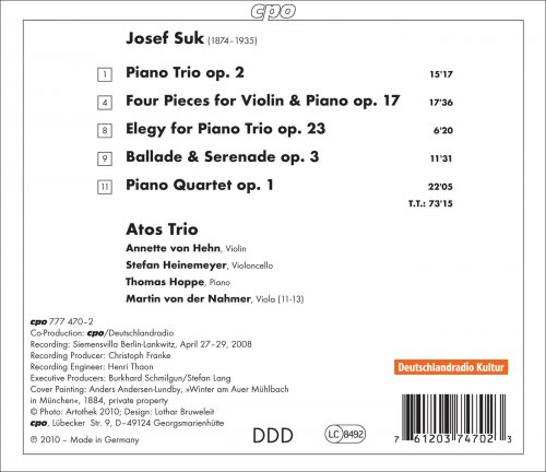 Atos Trio - Suk: Piano Trio / Piano Quartet (2010)