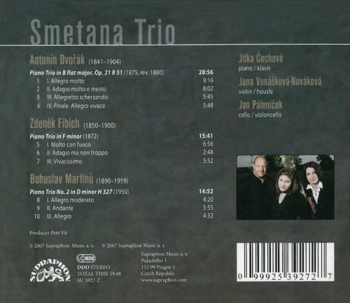 Smetana Trio - Dvořák, Fibich and Martinů: Piano Trios (2007)