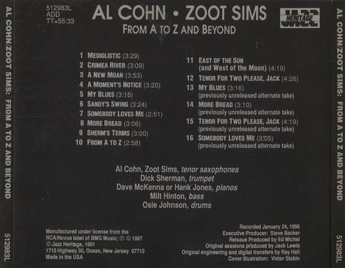 Al Cohn & Zoot Sims - From A To Z And Beyond (1956)