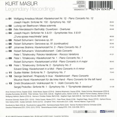 Kurt Masur - Legendary Recordings (2002) [13CD Box Set]