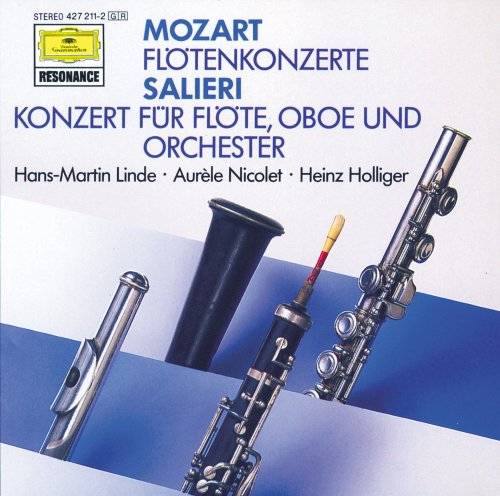 Aurèle Nicolet, Heinz Holliger, Hans-Martin Linde - Mozart: Flute Concertos / Salieri: Concerto For Oboe & Flute (1989)