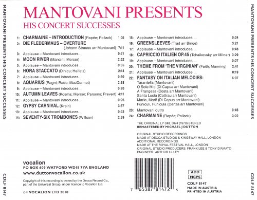 Mantovani - Mantovani Presents His Concert Successes (2010)