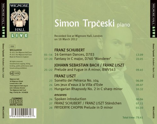 Simon Trpčeski - Schubert / Bach / Liszt (2013)