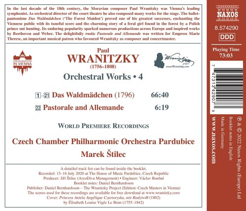 Czech Chamber Philharmonic Orchestra Pardubice, Marek Stilec - Wranitzky: Orchestral Works, Vol. 4 (2022) [Hi-Res]