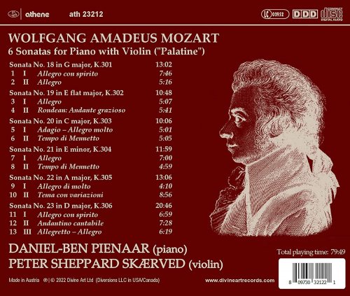 Daniel-Ben Pienaar, Peter Sheppard Skærved - Mozart: The Palatine Sonatas, K. 301-306 (2022) [Hi-Res]