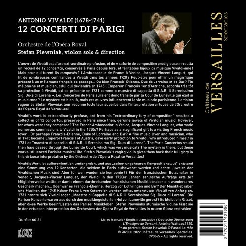 Stefan Plewniak, Orchestre de l'Opéra Royal - Vivaldi: 12 Concerti Di Parigi (2022) [Hi-Res]