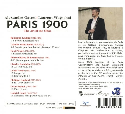 Alexandre Gattet, Laurent Wagschal - Paris 1900 - The art of the Oboe (2022) [Hi-Res]