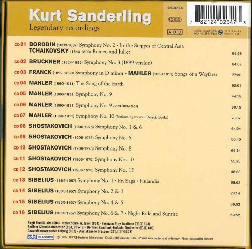 Kurt Sanderling - Legendary Recordings (2001) [16CD Box Set]