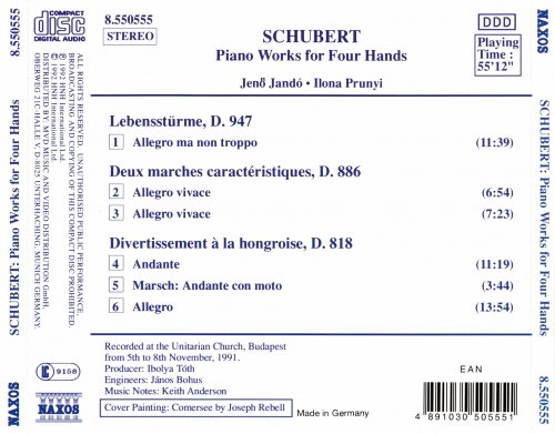 Jenő Jandó, Ilona Prunyi - Schubert: Piano Works for Four Hands (1992)