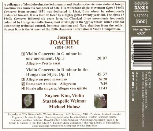 Suyoen Kim, Michael Halász - Joachim: Violin Concertos op. 3 & op. 11 (2009) CD-Rip