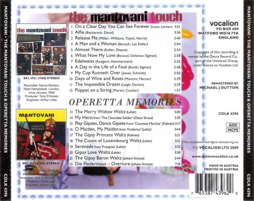 Mantovani And His Orchestra - The Mantovani Touch / Operetta Memories (2009)