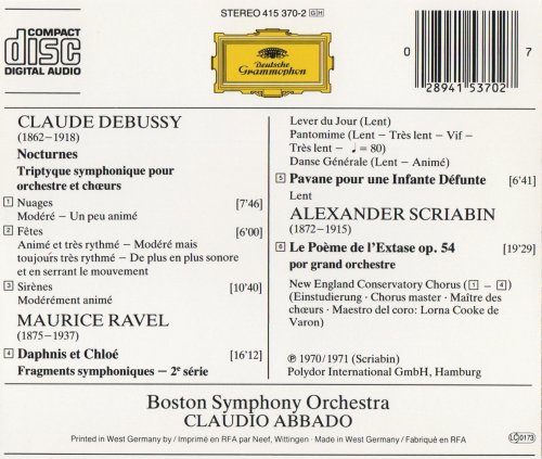 Claudio Abbado - Debussy, Ravel, Scriabin (1971) [1986]