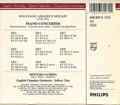 Mitsuko Uchida, Jeffrey Tate - Mozart: Piano Concertos (1993) [9CD Box Set]