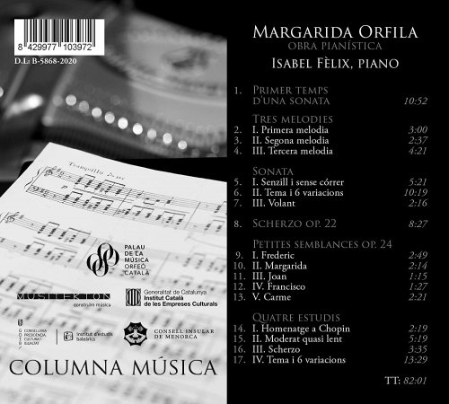 Isabel Félix - Margarida Orfila, Obra pianística (2020) [Hi-Res]