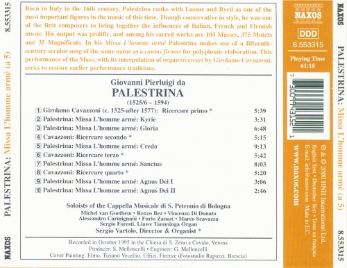 Sergio Vartolo - Palestrina: Missa l'homme arme, a 5 voci (2000)