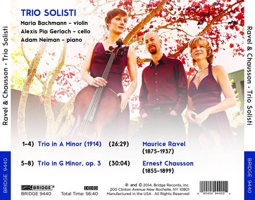 Trio Solisti - Ravel & Chausson: Piano Trios (2014)