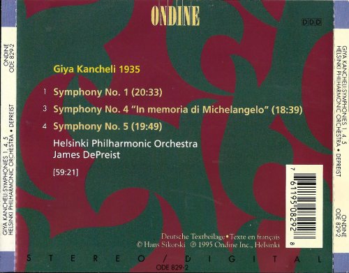 James DePreist - Kancheli: Symphonies Nos. 1, 4, 5 (1995)