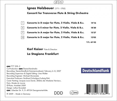 Karl Kaiser, La Stagione Frankfurt - Holzbauer, I.: Flute Concertos in D Major - E Minor - A Major - D Major (2009)