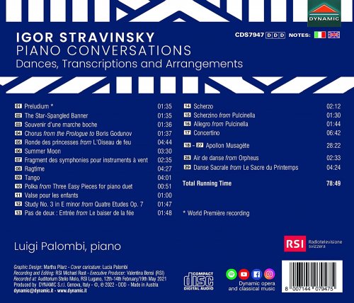 Luigi Palombi - Stravinsky: Piano Conversations - Dances, Transcriptions & Arrangements (2022) [Hi-Res]