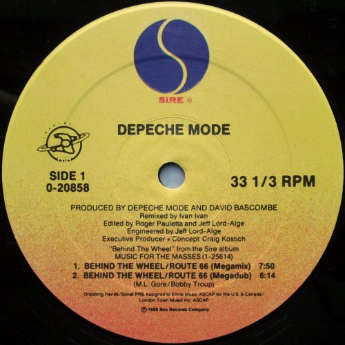 Depeche Mode - Behind The Wheel / Route 66 (Megamix) (1988) LP