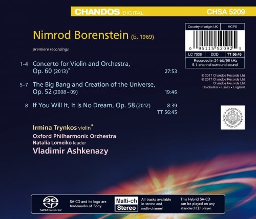 Oxford Philharmonic Orchestra & Irmina Trynkos  - Nimrod Borenstein: Violin Concerto, If You Will It, It Is No Dream (2017) [Hi-Res]