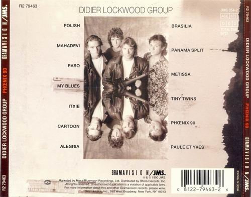 Didier Lockwood Group - Phœnix 90 (1990) CD Rip