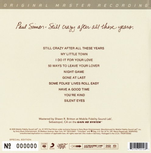 Paul Simon - Still Crazy After All These Years (1975/2021) [SACD]