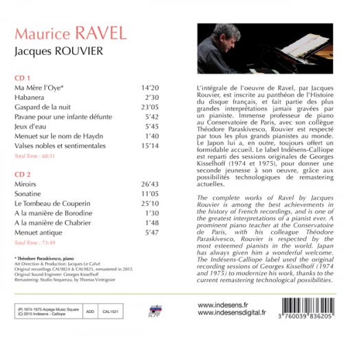 Théodore Paraskivesco, Jacques Rouvier - Ravel: L'œuvre pour piano (2015) [Hi-Res]