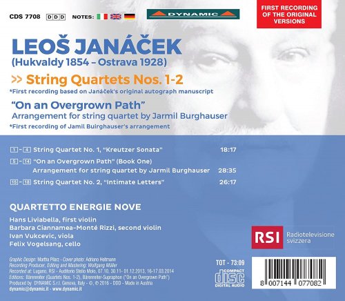 Quartetto Energie Nove - Janáček: String Quartets & On an Overgrown Path, JW VIII/17 (2016)