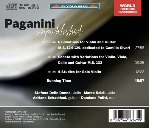 Stefano Delle Donne, Adriano Sebastiani, Marco Scicli, Damiano Puliti - Paganini: Unpublished (2013)