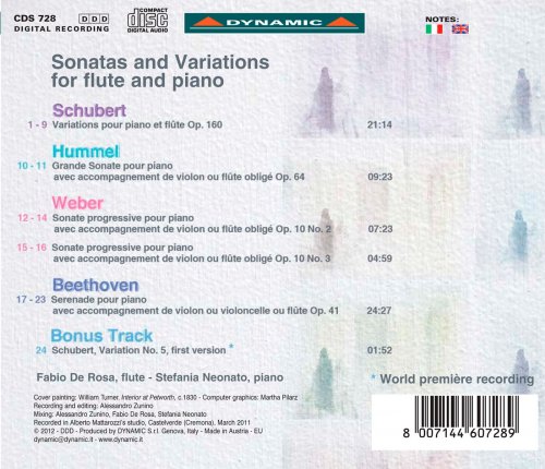 Stefania Neonato & Fabio De Rosa - Beethoven, Hummel, Schubert & Weber: Sonatas and Variations for flute and piano (2012)