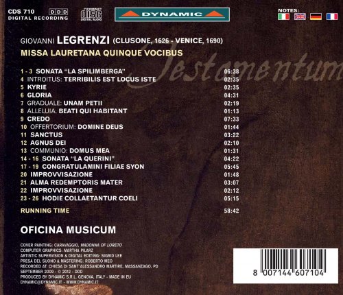 Lia Serafini, Roberta Giua, Oficina Musicum, Riccardo Favero - Testamentum (2012)