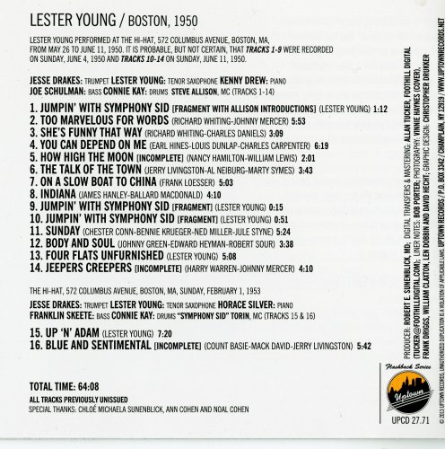 Lester Young - Boston 1950 (2013)