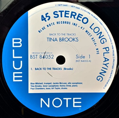 Tina Brooks - Back To The Tracks (2009 Reissue, Remastered) LP