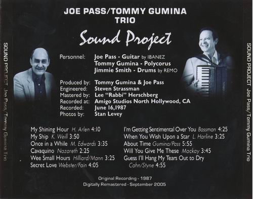 Joe Pass, Tommy Gumina Trio - Sound Project (1987) CD Rip