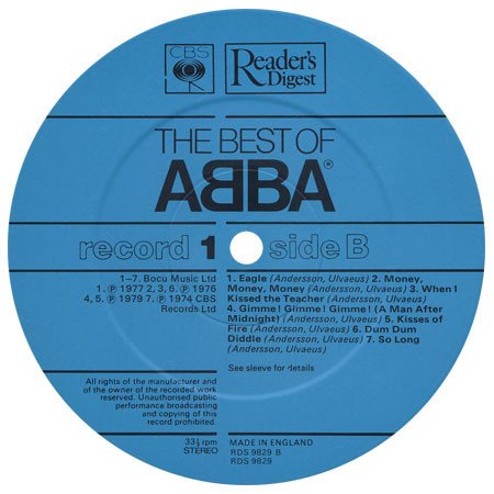 ABBA - The Best Of ABBA (UK Reader's Digest 5 LP Box Set) (1982) LP
