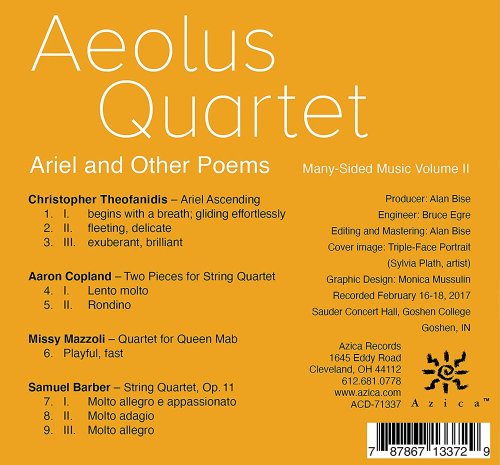 Aeolus Quartet - Many-Sided Music, Vol. 2: Ariel & Other Poems (2021) [Hi-Res]