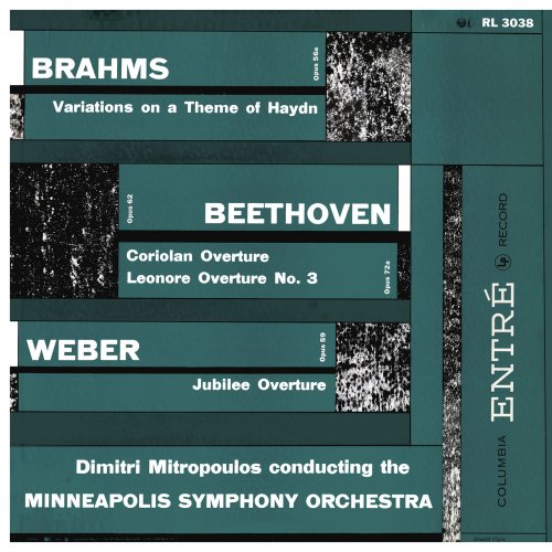 Dimitri Mitropoulos - Brahms: Variations on a Theme by Haydn, Op. 56a - Weber: Jubilee Overture, Op. 59 - Beethoven Overtures (2022 Remastered Version) (2022) [Hi-Res]