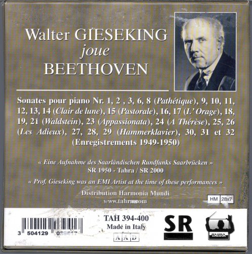 Walter Gieseking - Walter Gieseking plays Beethoven Sonatas (2008) [7CD Box Set]