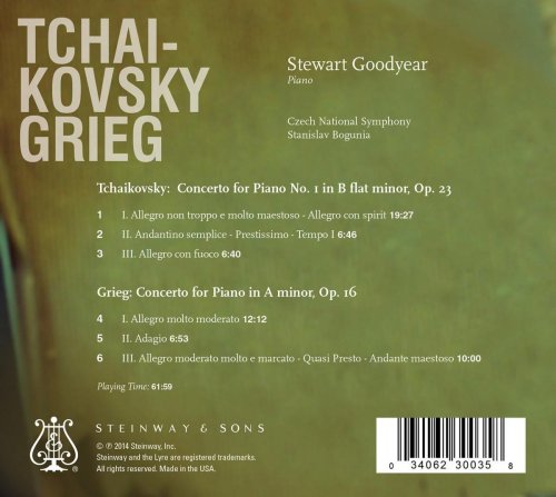 Stewart Goodyear, Czech National Symphony Orchestra, Stanislav Bogunia - Tchaikovsky & Grieg: Piano Concertos (2014)