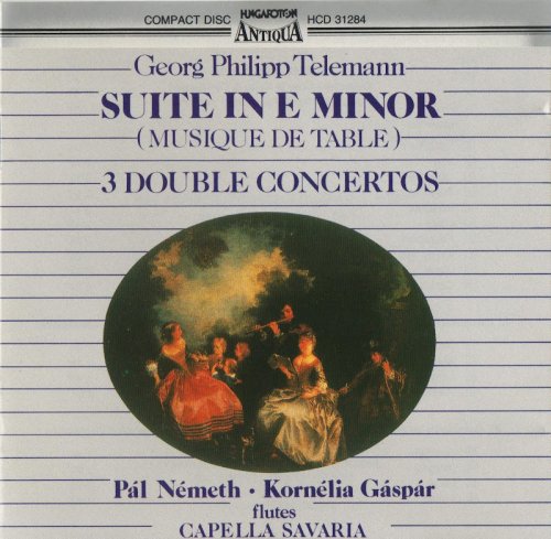 Pál Németh, Kornélia Gáspár, Capella Savaria - Telemann: Suite in E minor, 3 Double Concertos (1990) CD-Rip