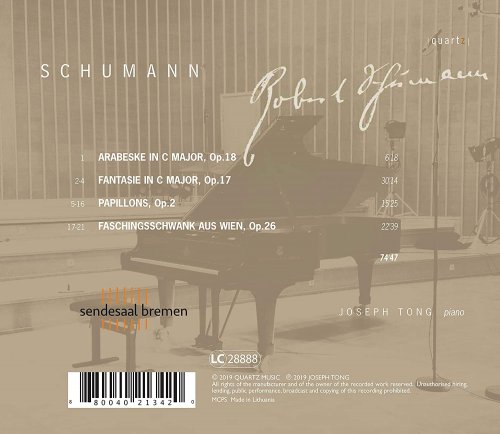 Joseph Tong - R. Schumann: Works for Piano (2019) [Hi-Res]