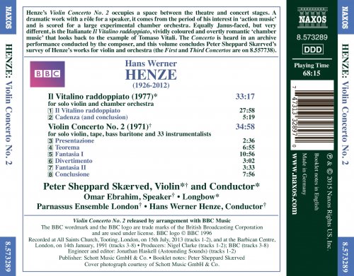 Hans Werner Henze, Peter Sheppard Skærved - Henze: Violin Concerto No. 2 & Il Vitalino raddoppiato (2015)
