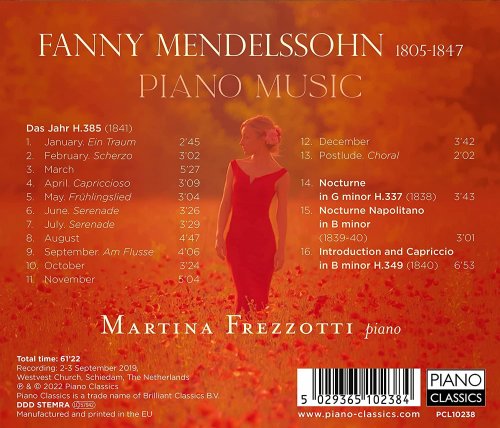 Martina Frezzotti - Fanny Mendelssohn: Piano Music (2022) [Hi-Res]