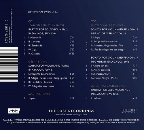 Henryk Szeryng - The Unreleased Berlin Studio Recordings (2022)