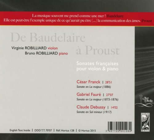 Virginie Robilliard, Bruno Robilliard - De Baudelaire à Proust: Sonates françaises pour violon et piano (2016)