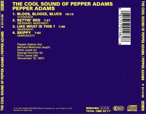 Pepper Adams - The Cool Sound Of Pepper Adams (1992)