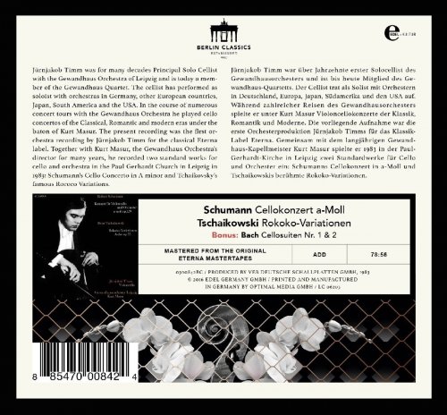 Jürnjakob Timm, Gewandhausorchester Leipzig, Kurt Masur - Schumann: Cellokonzert A-Moll - Tschaikowsky: Rokoko-Variationen (2016) [Hi-Res]